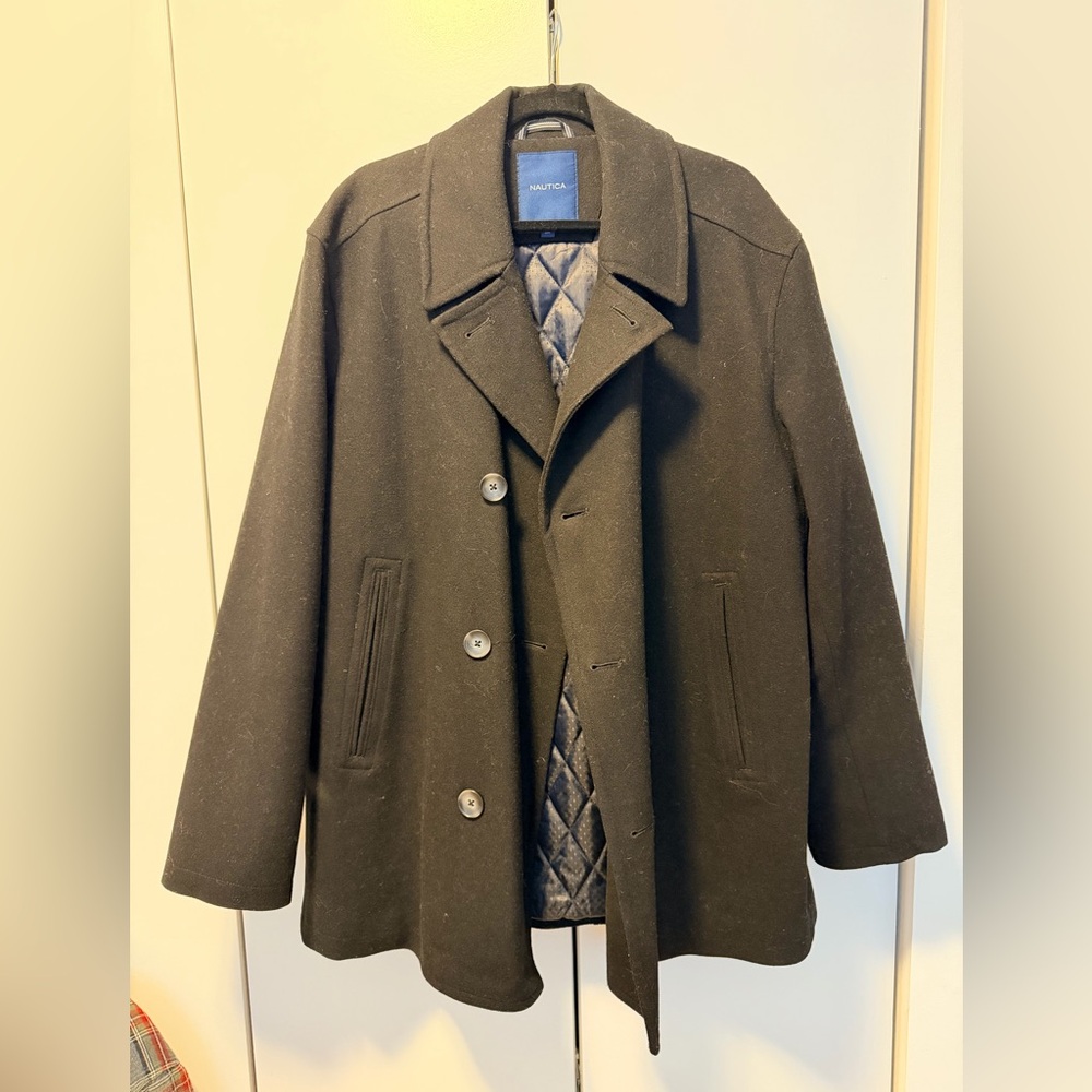 Nautica Men's Black Pea Coat